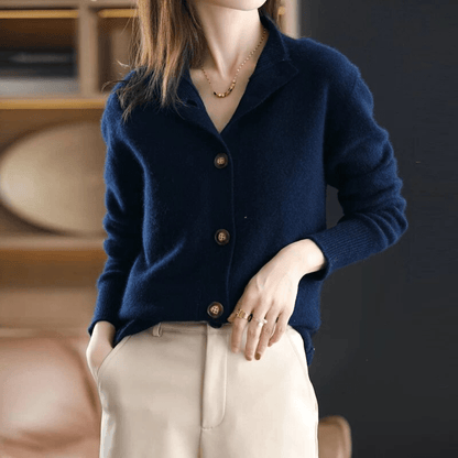Cardigan en cachemire doux et confortable tricoté