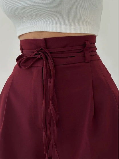 Pantalon décontracté à lacets