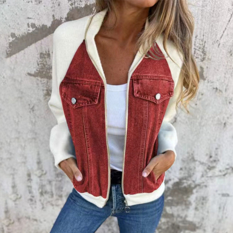 Veste en jean classique décontractée pour femmes