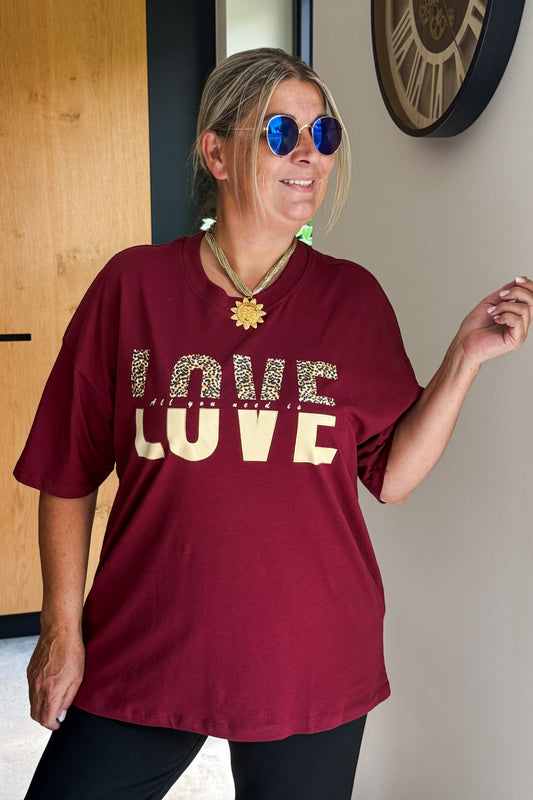 T-Shirt CarKourtney Bordeaux Carmakoma
