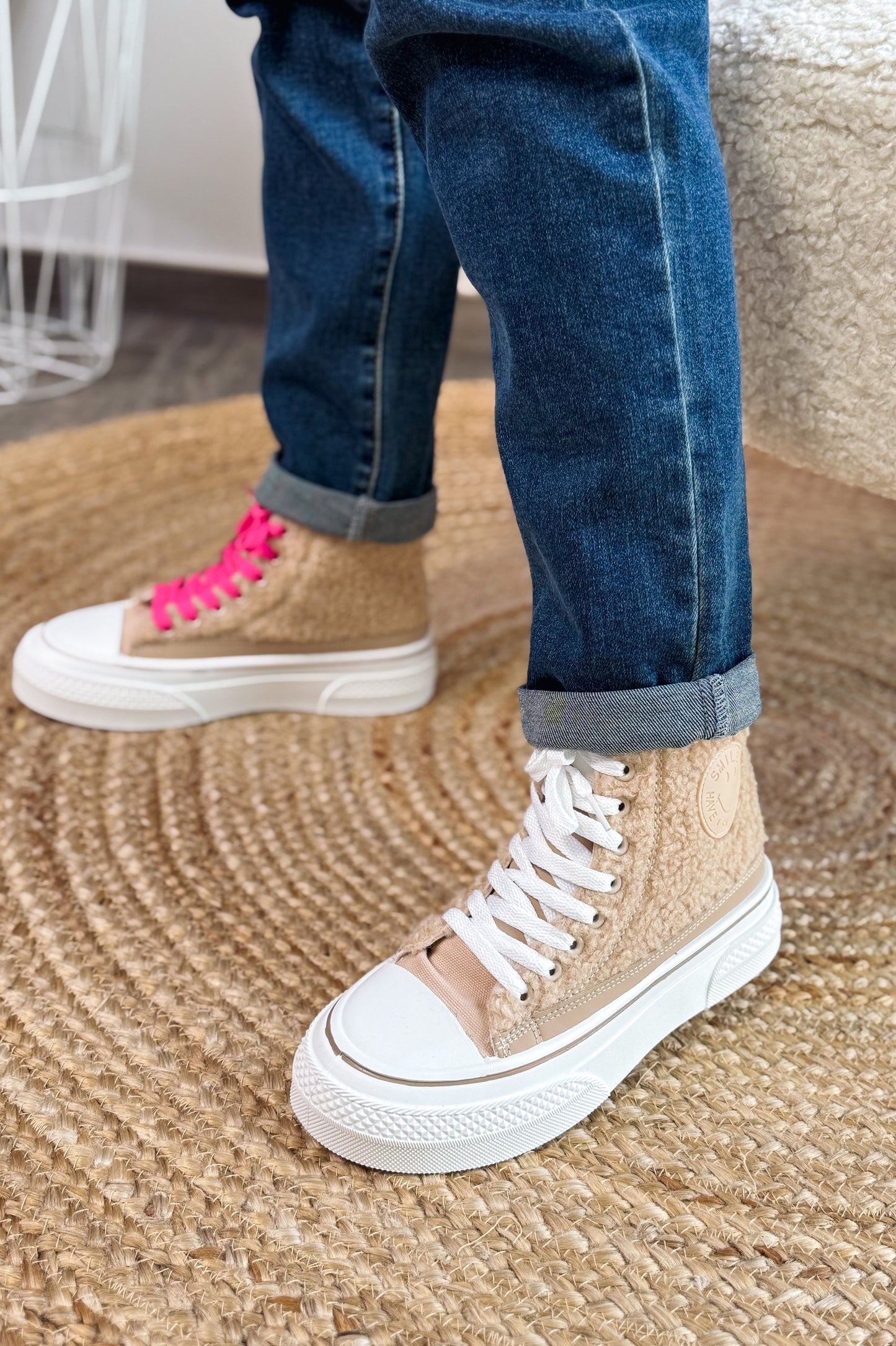 Style Converse Compensées Teddy Beige