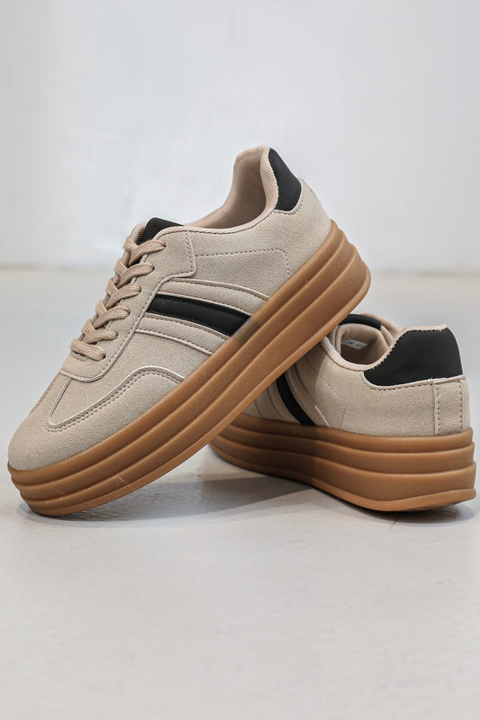 Baskets Addax Beige/Noir