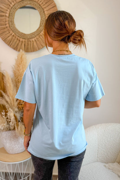 T-Shirt " Beach" Bleu
