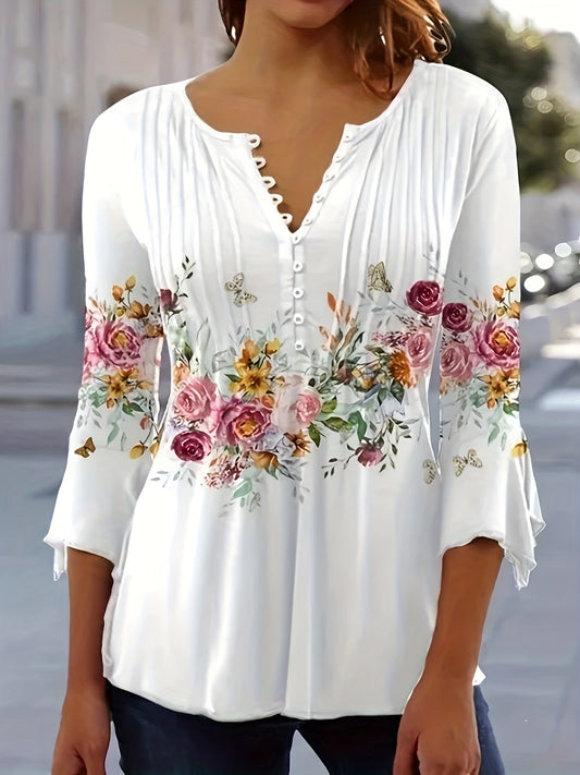 Chloe™ | Blouse Florale Chic à Col V