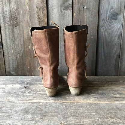 Anerisse™ - Bottes d’hiver pour femme en cuir imperméable au style intemporel