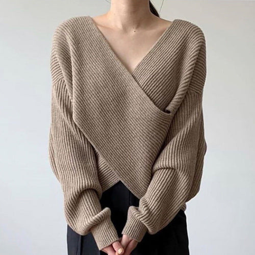 Benilde™ | Pull en maille croisée chic