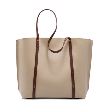 Sac fourre tout en cuir lisse