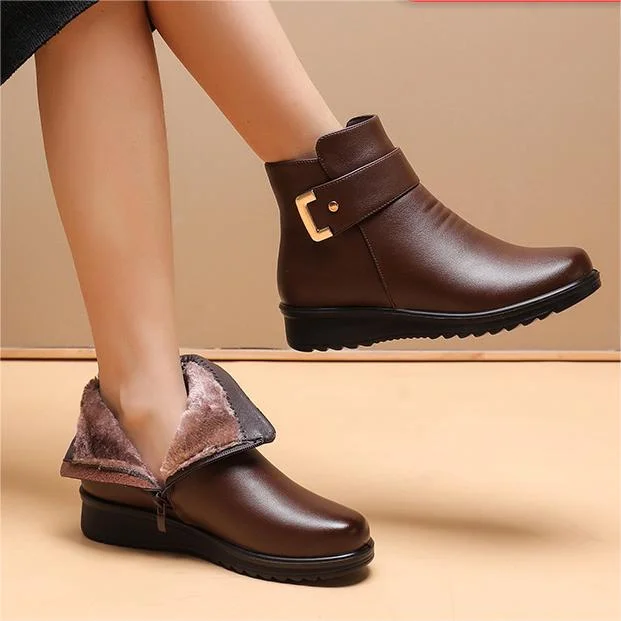 Bottes Orthopédiques en Cuir Véritable pour un Soutien Confortable
