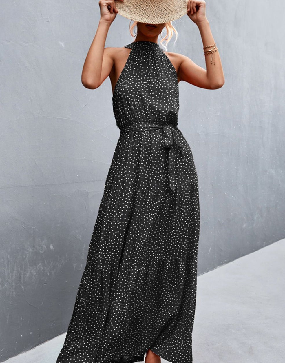 Robe sans manches avec imprimé estival