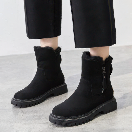 Bottes D'Hiver Chaudes Douillettes Avec Fermeture Éclair Pour Femmes