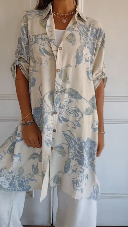 Jana™ | Robe Élégante en Coton et Lin