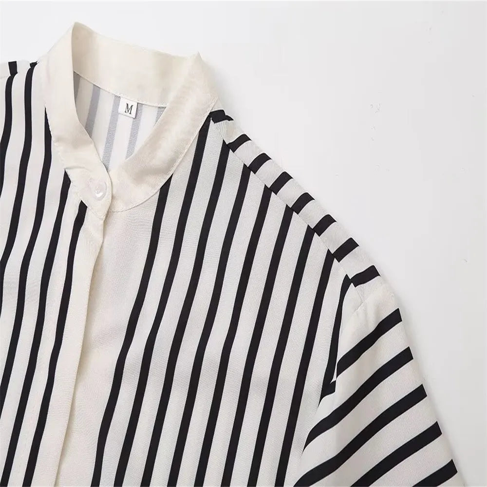 Océane Dubois® | Haut chemise surdimensionné en tissu doux