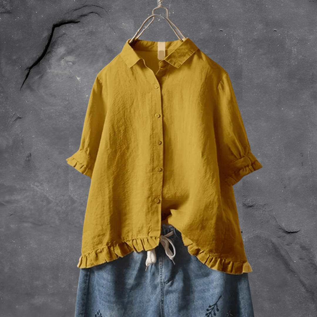 Carey™ | Chemise Élégante en Cotton et Lin