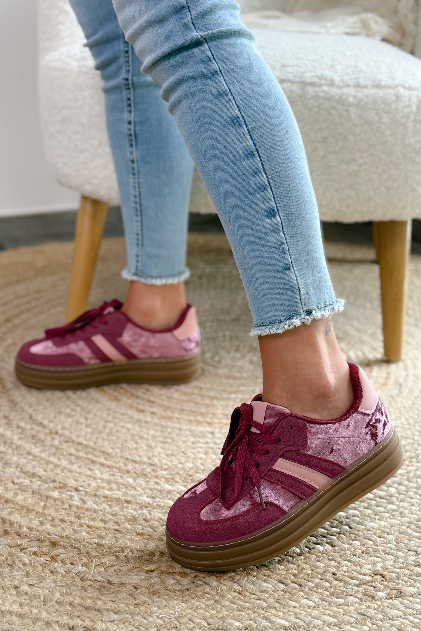 Basket Addax Bordeaux Bi-Matières