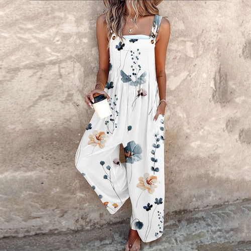Indira™ - Combinaison sans manches à imprimé végétal pour un look estival frais et élégant