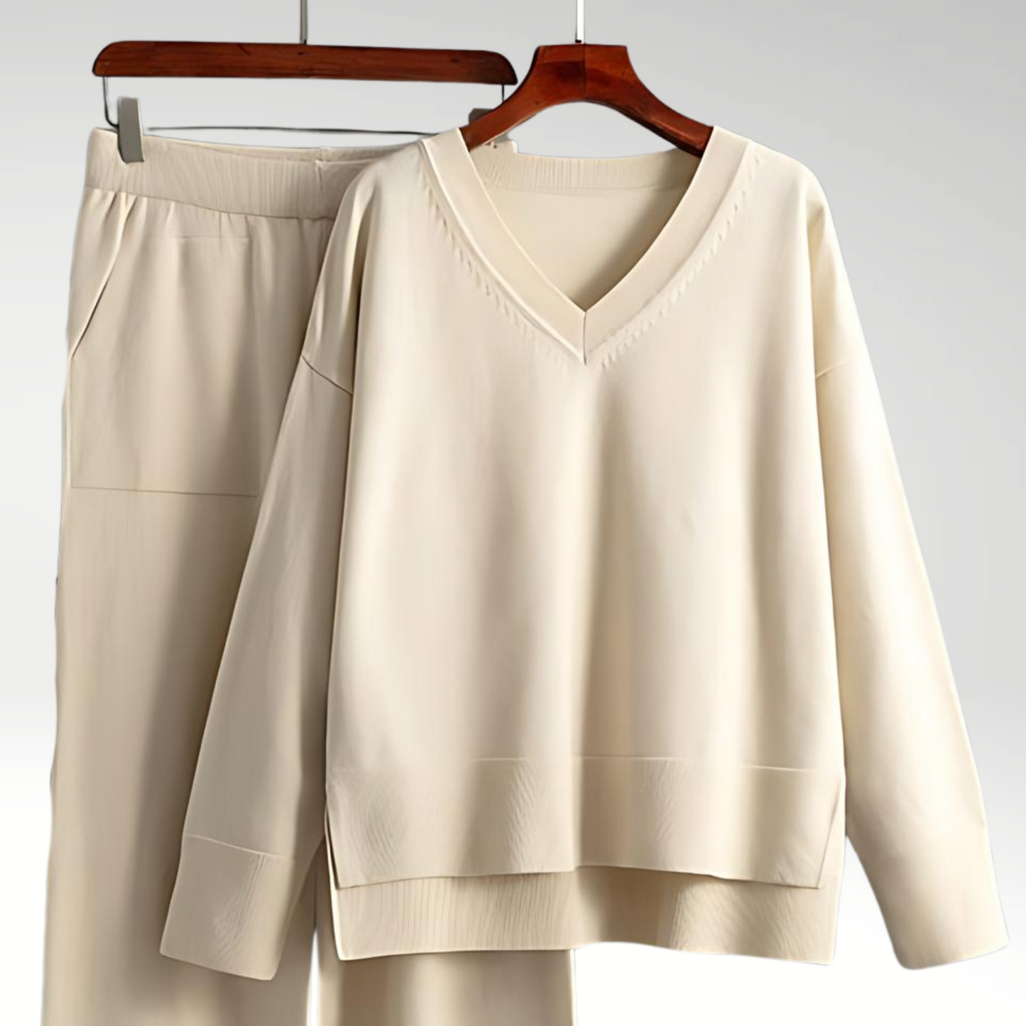 Luxe V-Neck Two Piece Set