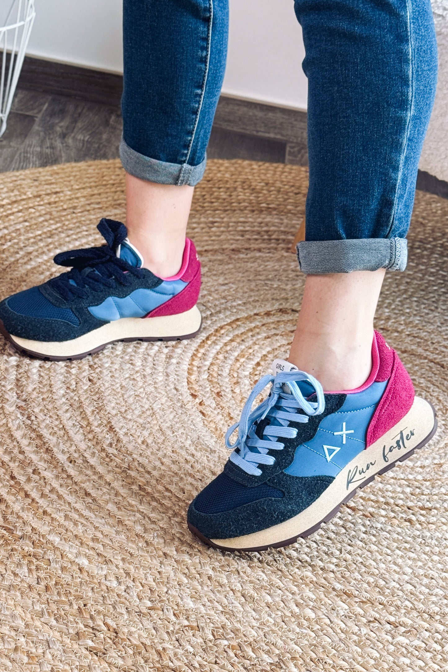 Baskets Compensée Sun68 Bleu Marine