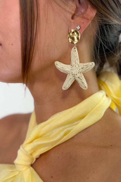 Boucle D'Oreille Etoile De Mer En Corde