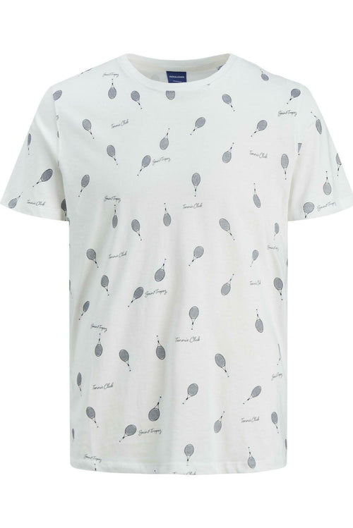 T-Shirt JORPOSITANO AOP TEE SS Blanc