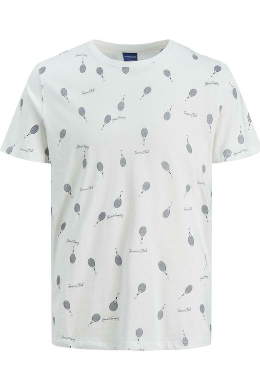 T-Shirt JORPOSITANO AOP TEE SS Blanc