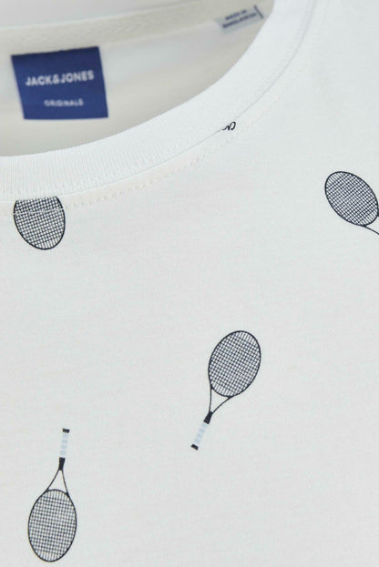 T-Shirt JORPOSITANO AOP TEE SS Blanc