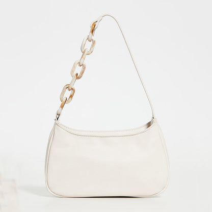 Sac à main en cuir texturé avec chaîne