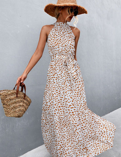 Robe sans manches avec imprimé estival
