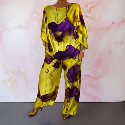 Ysella™ - Ensemble Satiné Deux Pièces pour Femmes au Style Audacieux et Raffiné