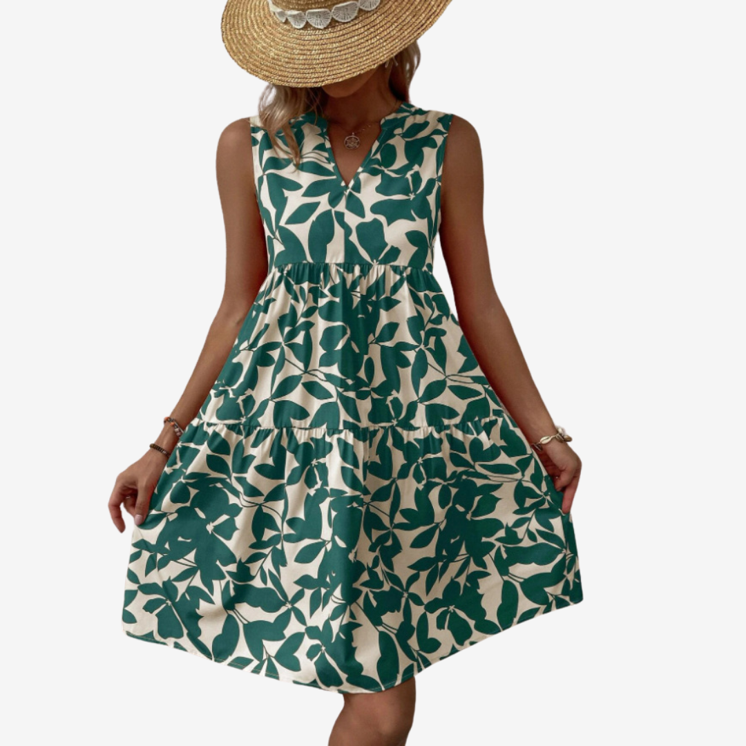 Séraphine™ Midi à Motifs Feuillus