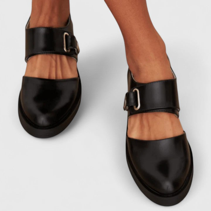Chaussures Élégantes En Cuir Pour Femmes
