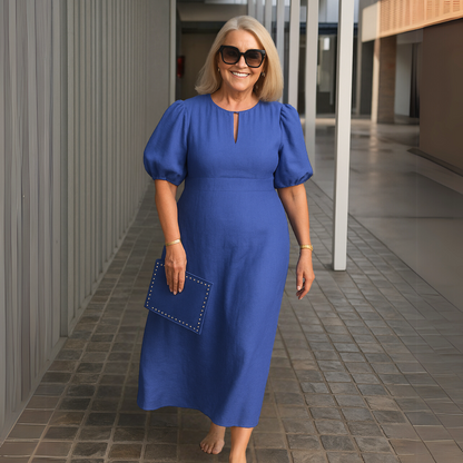 Catalina™ - Robe unie élégante avec décolleté en V