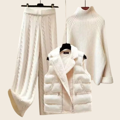 Ensemble Deux Pièces Tricot Élégant