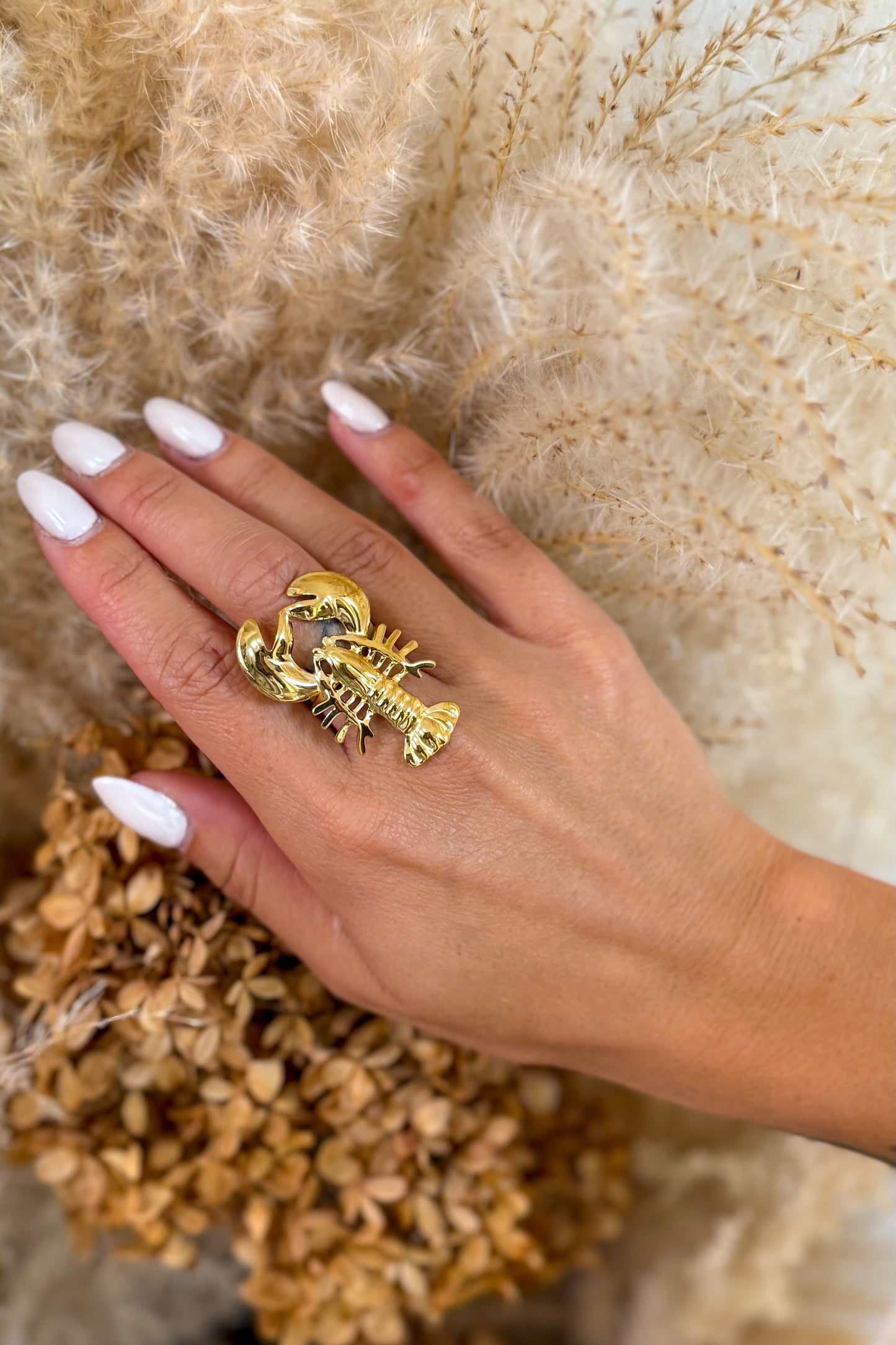 Bague Grand Crabe Doré