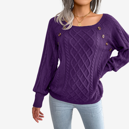 Meli™ Pull à Boutons Décoratifs