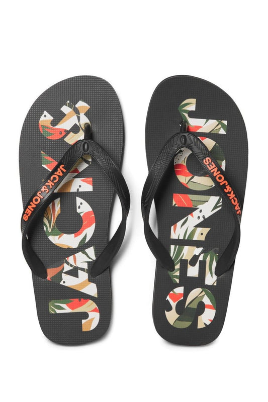 Tong JFWLOGO PALM PRINT FLIP FLOP Gris Anthracite