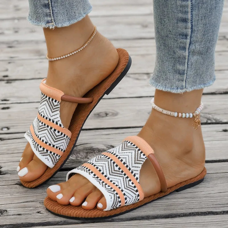 Sandales Hawar À Motif Bohème