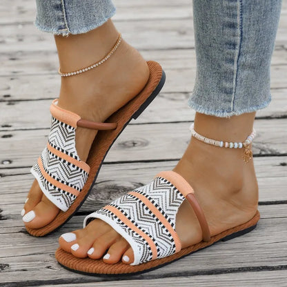Sandales Hawar À Motif Bohème