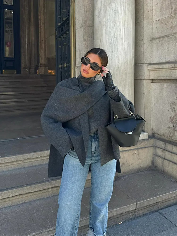 Manteau d'hiver à couches douillet pour femme