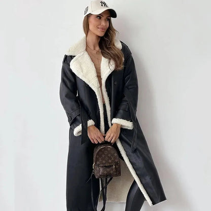 Sophie Paris® | Manteau en laine avec doublure en fausse fourrure