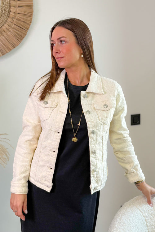 Veste en jeans Varna Ecru