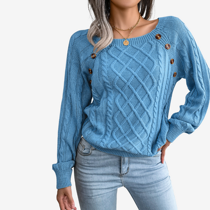 Meli™ Pull à Boutons Décoratifs