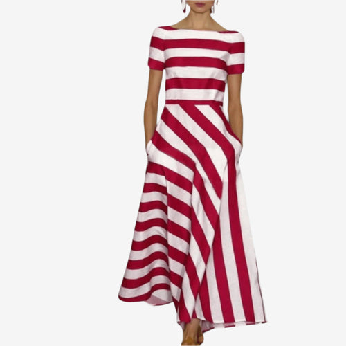 Elska™ Robe Rayée Élancée