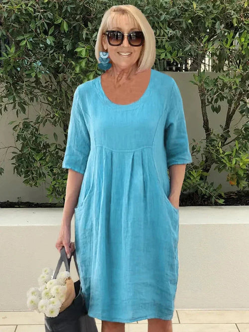 Robe ample en coton avec poche