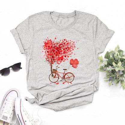 T-shirt noir à motif vélo