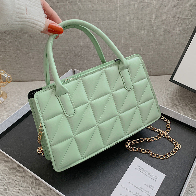 Sac à main en cuir matelassé
