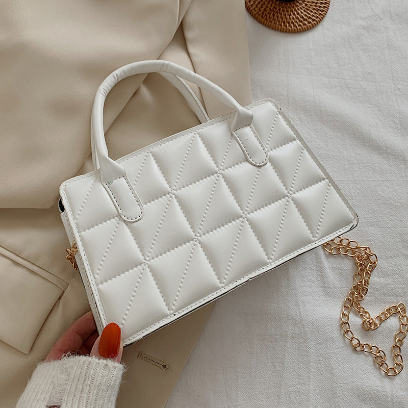 Sac à main en cuir matelassé
