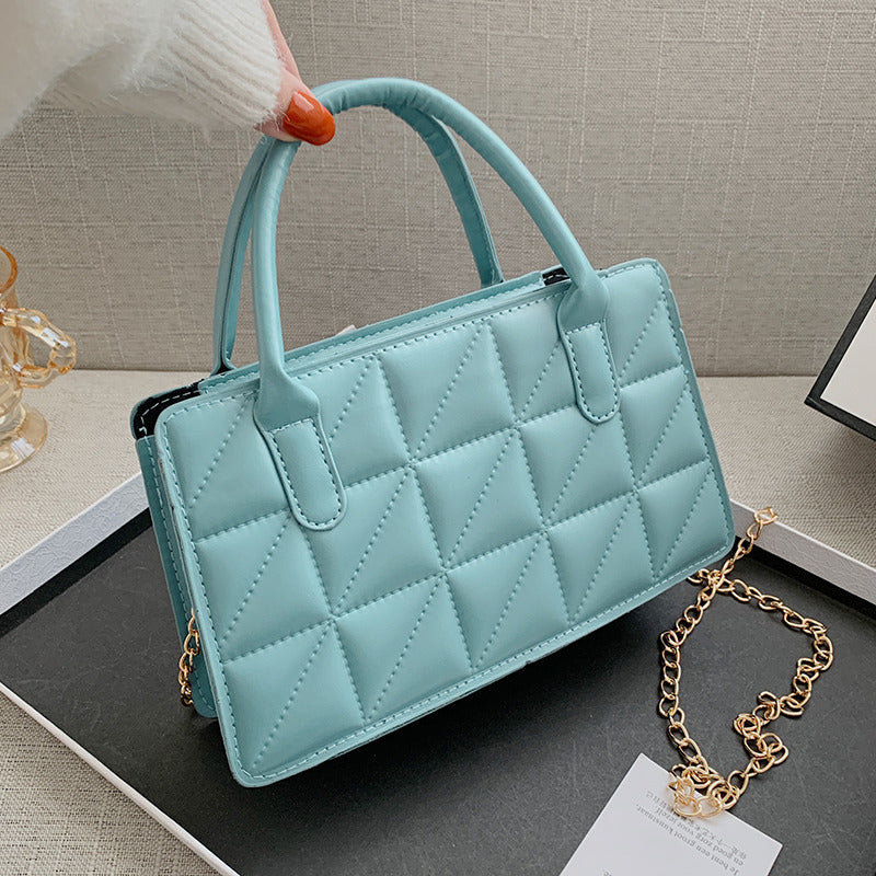 Sac à main en cuir matelassé