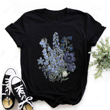 T-shirt noir à motif vélo