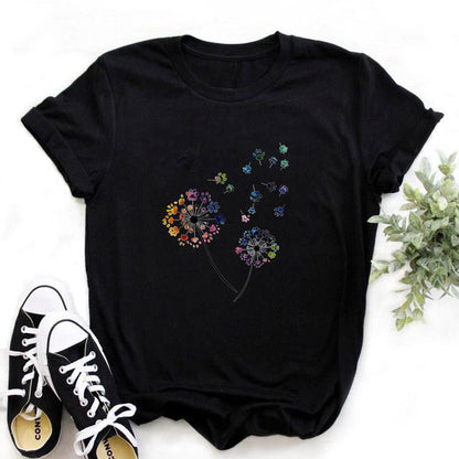 T-shirt noir à motif vélo