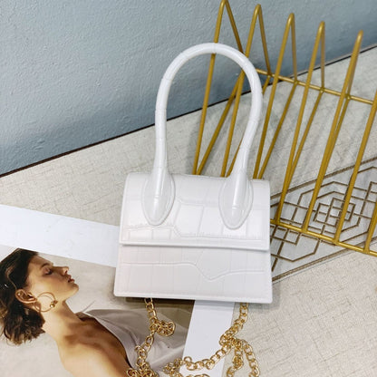 Petit sac à main en cuir texturé